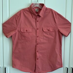 J. Crew Sewn for J Crew Casual Button Down Shirt Peach Work Shirt Mens L